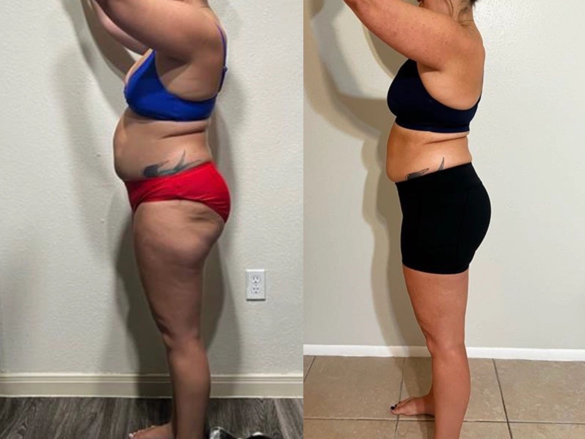 Client body transformation before and after
