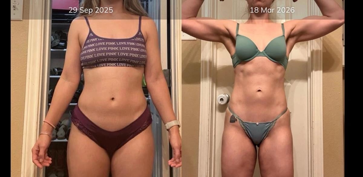 Client fitness transformation before and after