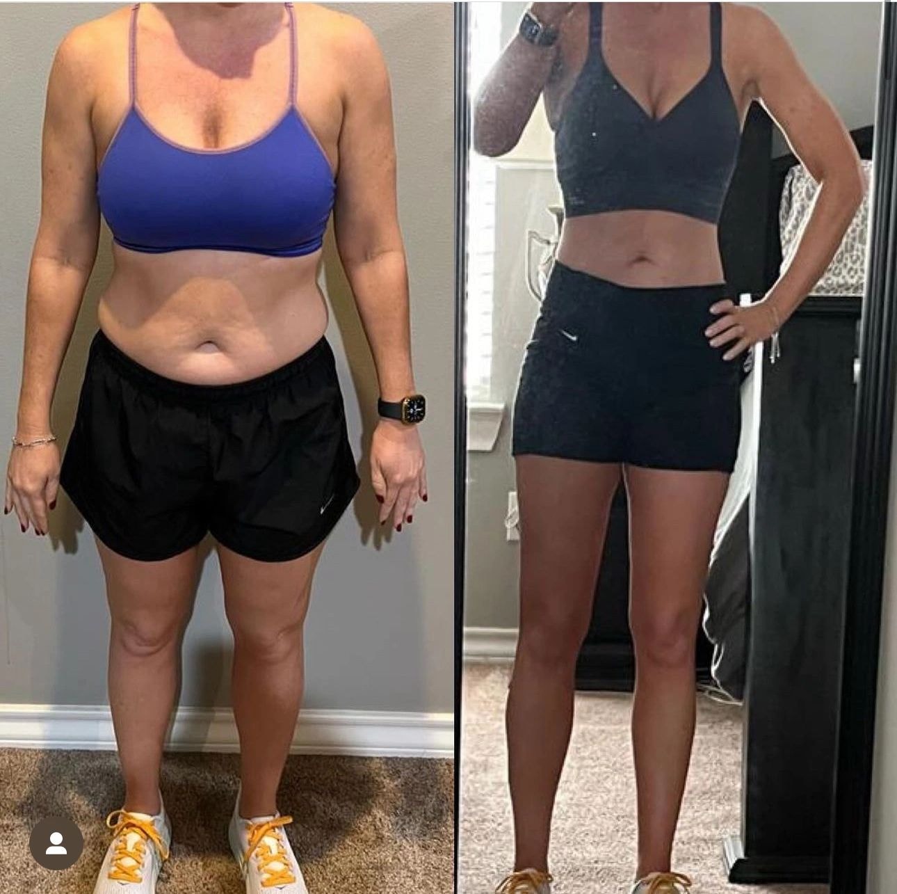 Client body recomposition before and after
