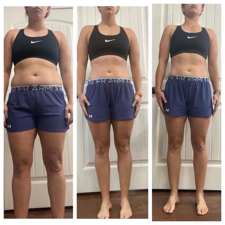 Client fitness transformation progress three stages