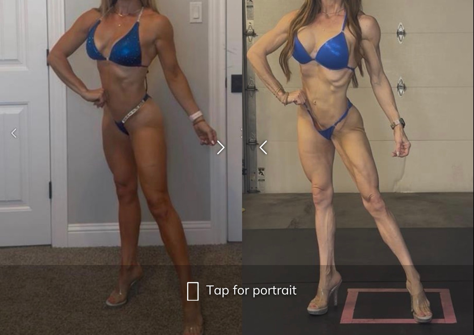 Client fitness transformation competition physique comparison